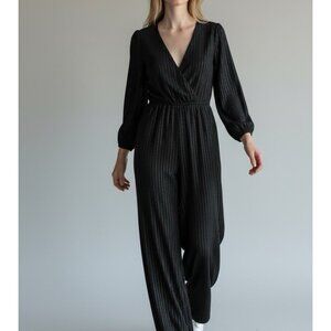 *Modcloth Jumpsuit Womens M Black Metallic Dark Romantic Whimsi Goth Feminine